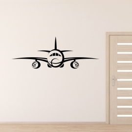 Civilní letadlo - vinylová samolepka na zeď