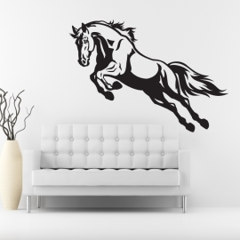 Kůň ve skoku - vinylová samolepka na zeď
