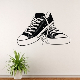 Boty tenisky - vinylová samolepka na zeď