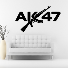 AK 47 - vinylová samolepka na zeď