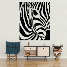 Zebra dekorace - vinylová samolepka na zeď