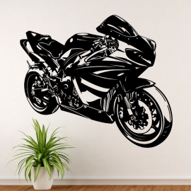 Silniční motorka GP - vinylová samolepka na zeď