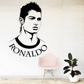 Cristiano Ronaldo portrét - vinylová samolepka na zeď