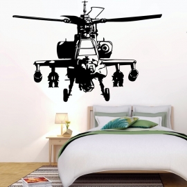 Americký bojový vrtulník Apache - vinylová samolepka na zeď