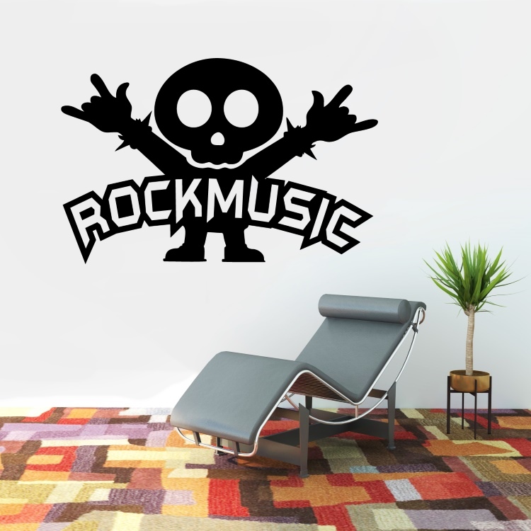 Rockmusic rokér - vinylová samolepka na zeď