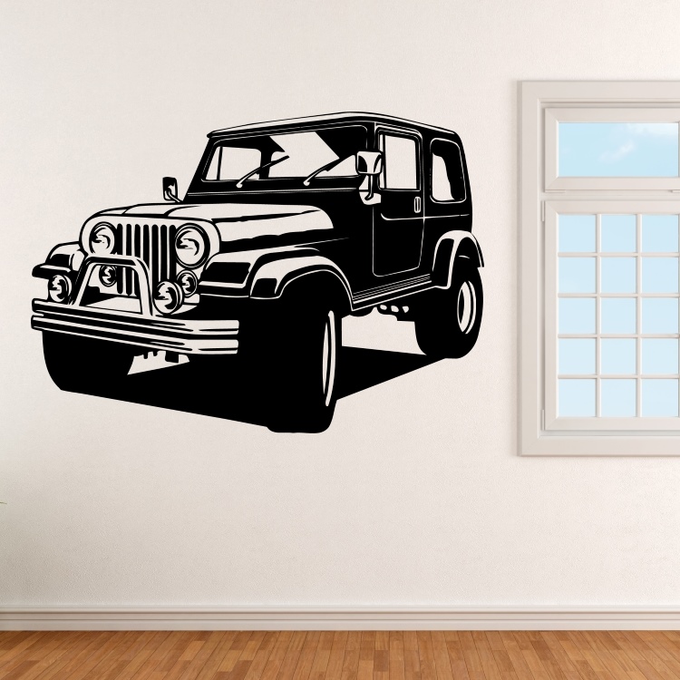 Jeep auto - vinylová samolepka na zeď