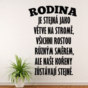 Rodina je jako strom - vinylová samolepka na zeď